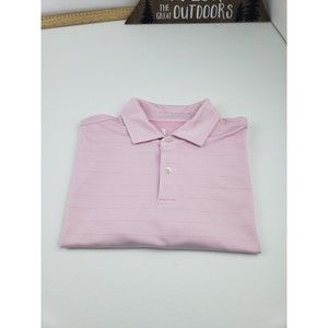 FG Tech Mens Polo Golf Shirt Medium Color Pink Lightweight Golfer Activewear